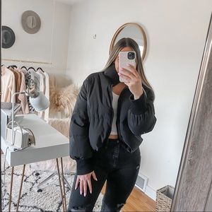Women's Black Puffer Jacket